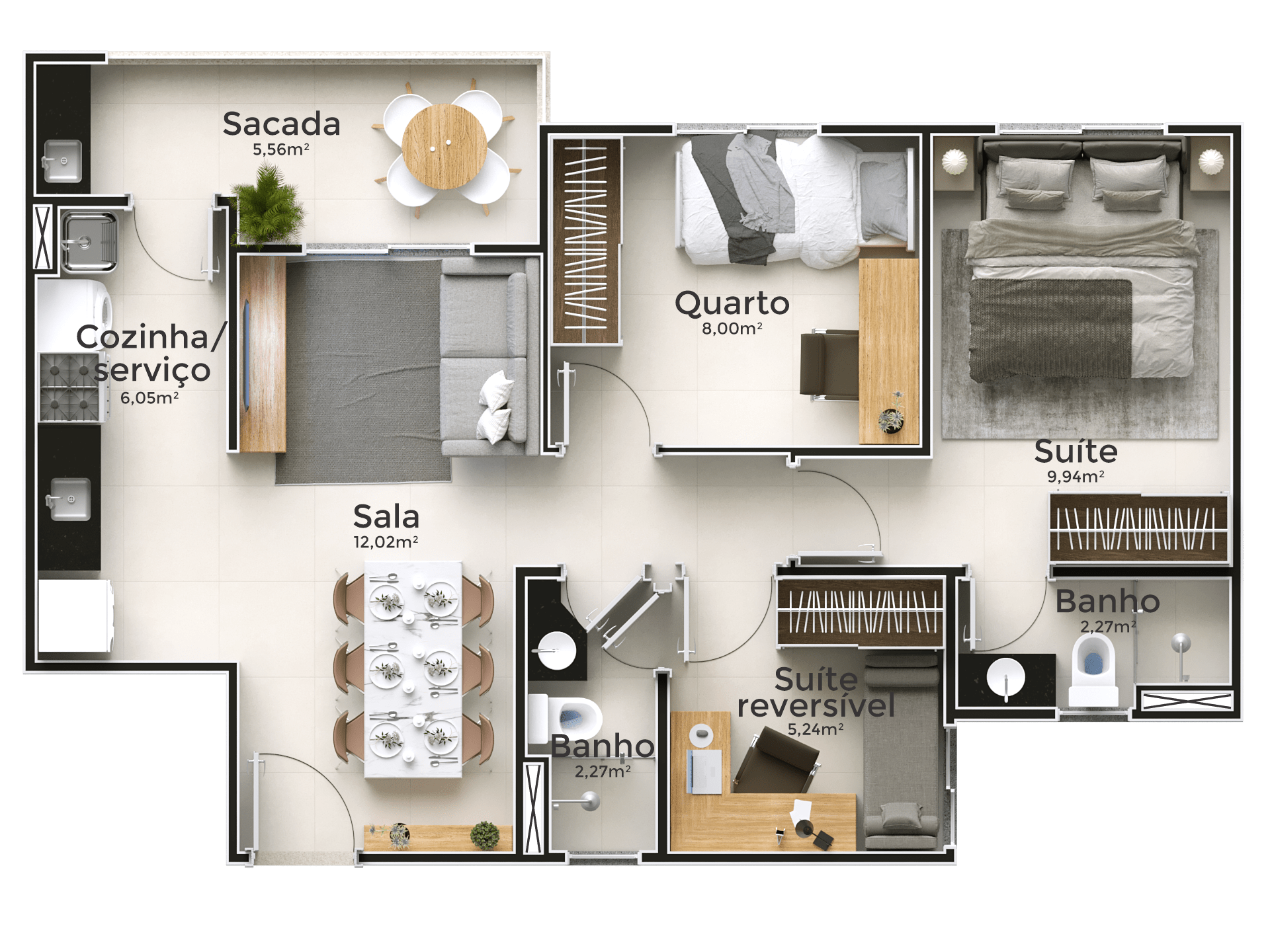 Planta3quartosTEXTOS